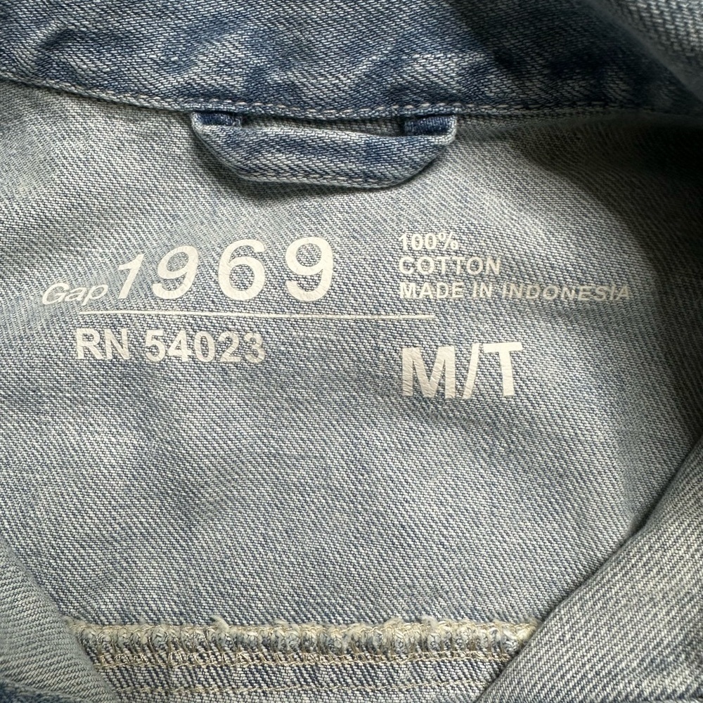 Gap 1969 Denim Jacket Medium Tall M/T Classic Blue Jean Western 100% Cotton - Picture 3 of 12